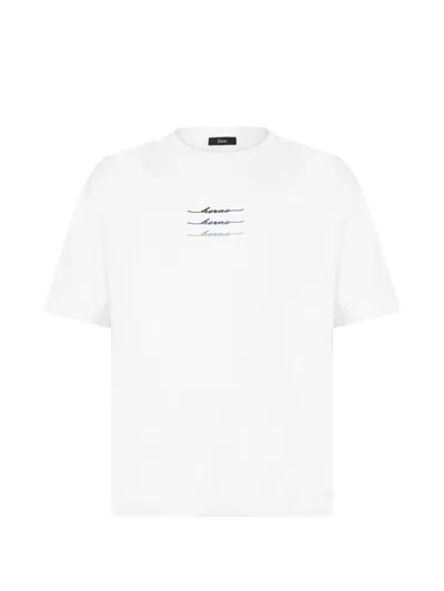 Herno Logo-print Crew-neck T-shirt In White