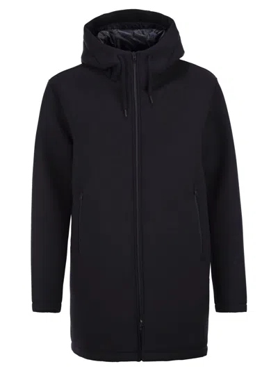 Herno Long 3 Layer Scuba Parka In Black