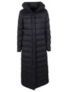 Herno Long Hooded Quilted Padded Outerwear In Black