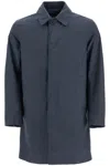 Herno Long Blue Waterproof Coat In High-quality Polyester With Buttons Men In Blue