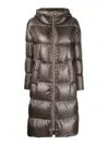 Herno Women's Anthracite Feathers Coat In Grey