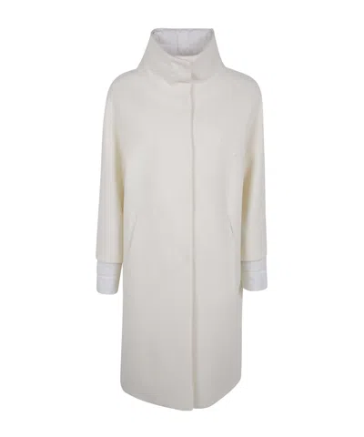 Herno Long Coat In White