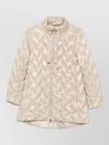 Herno Long Down Coat High Collar Quilted In Multi