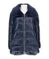 Herno Ultralight Nylon Down Jacket And Lady Alternative Fur