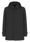 Herno Waterproof 2-layer Laminar Fabric Coat In Black