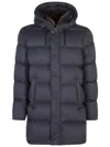 Herno Long Down Jacket In Blue