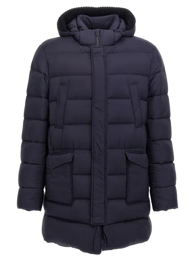 Herno Long Down Jacket In Blue