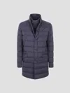 Herno Long Down Jacket For Men In Blue