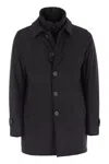 Herno Button-up Blue Casual Jacket With Classic Cut And Timeless Appeal In Black