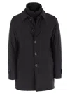 Herno Button-up Blue Casual Jacket With Classic Cut And Timeless Appeal In Black