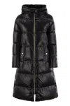 Herno Long Down Jacket With Hood In Blue