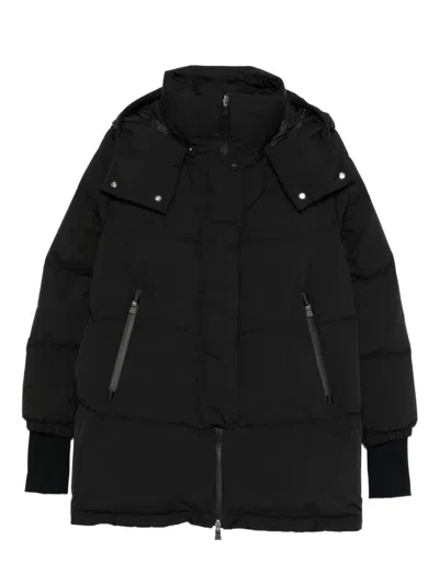 Herno Lightweight Black Puffer Jacket With High Collar