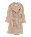 Herno Soft Alternative Fur Coat In Brown