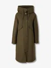 Herno Hooded Drawstring Coat In Green