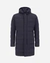 Herno Long Jacket In 2-layer Windstopper In Blue