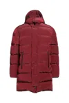 Herno Long Laminar Down Down Jacket In Red