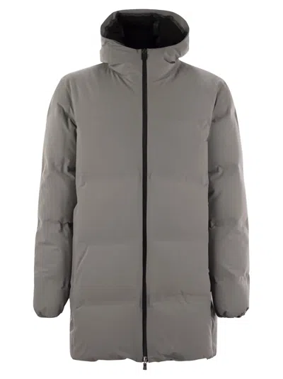 Herno Long Laminar Down Jacket In Grey