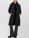 Herno Long Length Quilted Coat With High Collar In Black