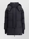 Herno Long Length Quilted Hooded Down Jacket In Black