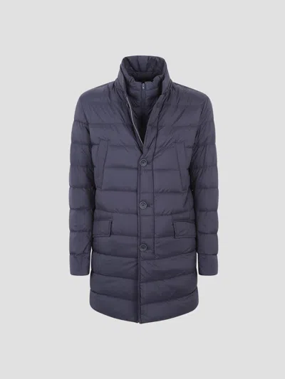 Herno Long Man Jacket - Stylish Fall Essential In Blue