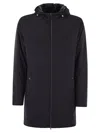 Herno Hooded Casual Jacket In Blue
