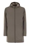 Herno Men Long Nylon Jacket In Brown