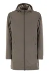 Herno Men Long Nylon Jacket In Gray