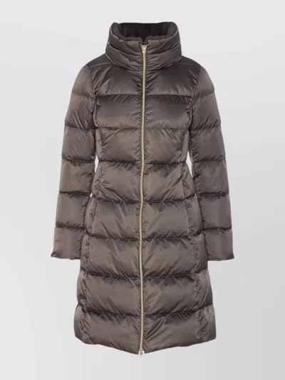 HERNO LONG PADDED DOWN JACKET WITH HIGH COLLAR