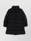 Herno Long Padded High Neck Quilted Jacket In Black