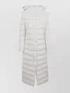 Herno Long Padded Quilted Hooded Jacket In White