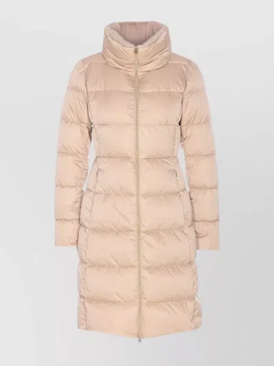 Herno Women Satin And Alternative Lady Alternative Fur Liong Padded Jacket In White