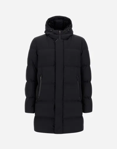 Herno Long Parka In 2-layer Windstopper In Black
