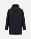 Herno Long Parka In 3-layer Scuba In Blue