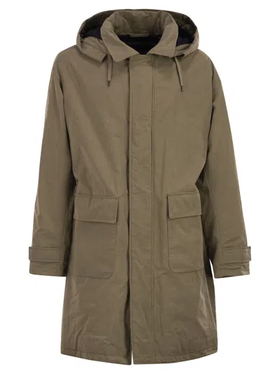 HERNO HERNO LONG PARKA IN TECHNICAL FABRIC