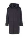 Herno Parka Jacket With Adjustable Drawstrings And Hood In Purple