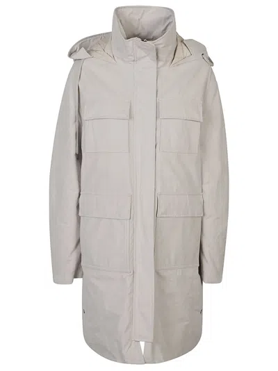 Herno Multi-pocket Hooded Parka In Neutral