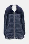 Herno Ultralight Nylon Down Jacket And Lady Alternative Fur