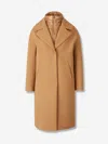 Herno Padded-collar Single-breasted Long Sleeved Coat In Brown