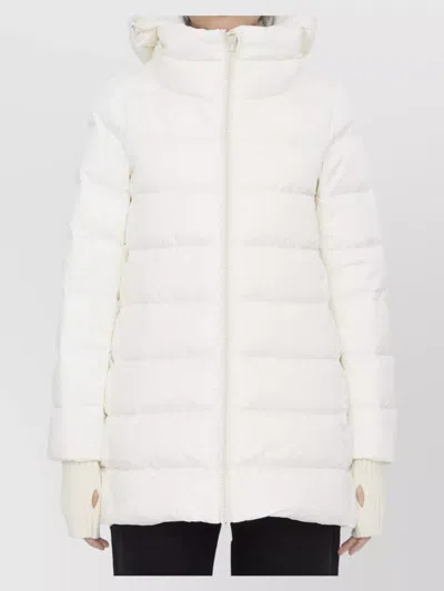 Herno Long Puffer Jacket With Hood And Pockets In White