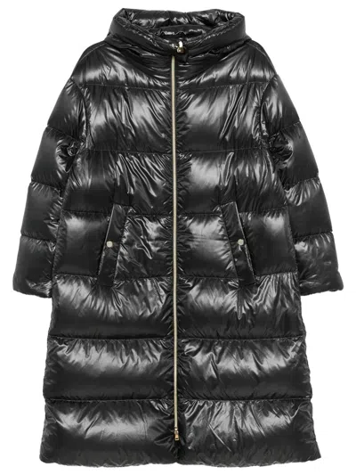 Herno Long Quilted Down Jacket In Grey
