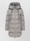 Herno Long Quilted Down Jacket Hood In Gray