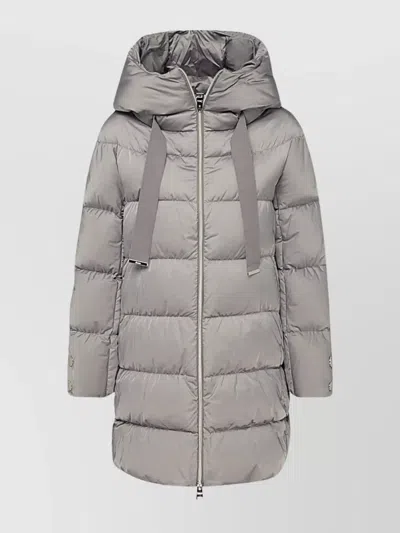 HERNO LONG QUILTED DOWN JACKET HOOD