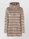Herno Womans Amelia Taupe Colored Nylon Down Jacket