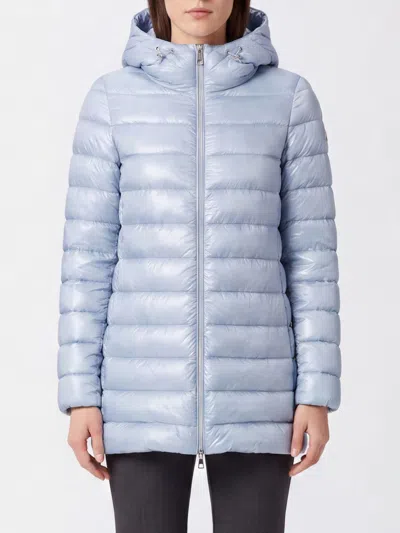 Herno Long Quilted Nylon Hooded Puffer Coat With Down Padding In Blue