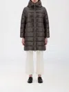 HERNO 长款绗缝尼龙漏斗领拉链羽绒服