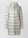 Herno Long Quilted Padded Coat With High Collar
