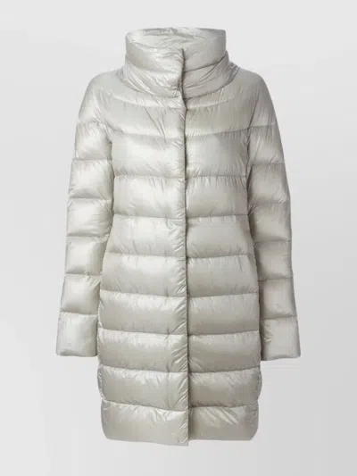 Herno Long Quilted Padded Coat With High Collar