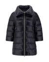 Herno Long Quilted Puffer Coat In Nero