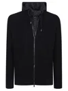 Herno Giacca In Maglia Pettorina Nylon In Blu Navy