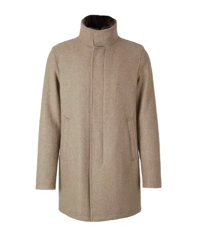 Herno Long Sleeve Coat In Neutral